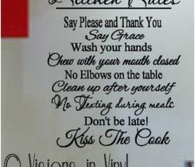 Kitchen Rules Decal