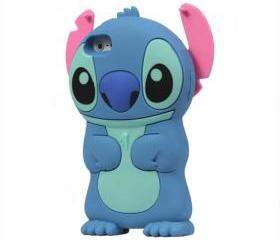 3D Cute Stitch Silicone Soft Skin Case Cover for iPhone 5 - Blue