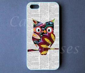 Iphone 5 Case-Colorful Owl Iphone 5 Cover