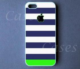 Iphone 5 Case - Blue Green Stripes Iphone 5 Cover