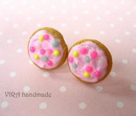 Kawaii frosted cookie ear studs