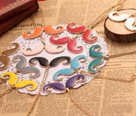 Mustache Necklace more color