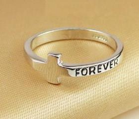 Cross Shape Forever Ring