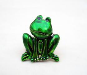Green Frog Ring, Jewelry for her, Adjustable Ring, Under 20