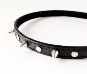 Studded Spiked faux leather headband