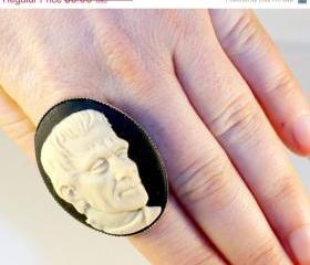 Huge Frankenstein Cameo Ring