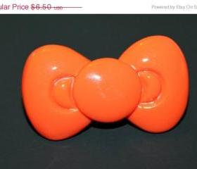 Giant Orange Bow Ring Kawaii