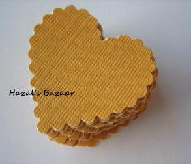 20PCS - Scrapbooking, Jewelry Design, Collage, Cardmaking and Crafting - 3cm - Hearts - Goldenrod