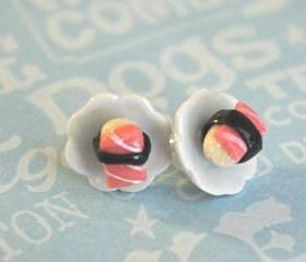 sushi stud earrings