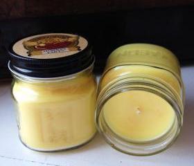 Monkey Farts 8 Ounce Soy Blend Square Mason Jar Candle