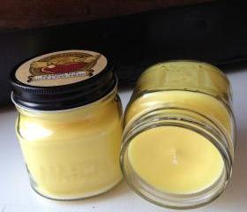 Lemon Ice Box Cupcakes 8 Ounce Soy Blend Square Mason jar Candle