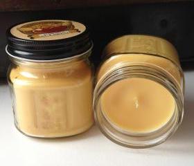 Banana Nut Bread 8 Ounce Square Mason Jar Soy Blend Candle