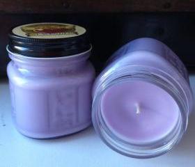 Lavender 8 Ounce Square Mason Jar Soy Blend Candle
