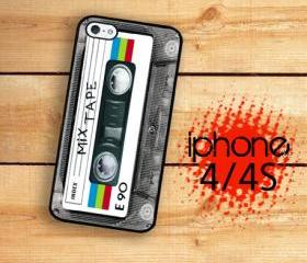 Iphone 4/4S Hard Case Mix Tape Rainbow Cassette Tape