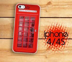 iPhone 4S, iPhone 4 Hard Case British Red Phone Booth