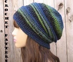 CROCHET PATTERN!!! Crochet Hat - Slouchy Hat, Crochet Pattern PDF,Easy, Great for Beginners, Pattern No. 32