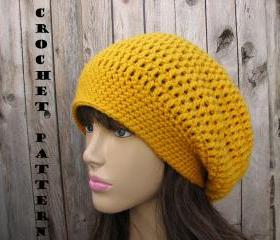 CROCHET PATTERN!!! Crochet Hat - Slouchy Hat, Crochet Pattern PDF,Easy, Great for Beginners, Pattern No. 34