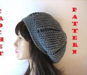 CROCHET PATTERN!!! Crochet Hat - Slouchy Reverseble Hat, Crochet Pattern PDF,Easy, Great for Beginners, Pattern No. 39