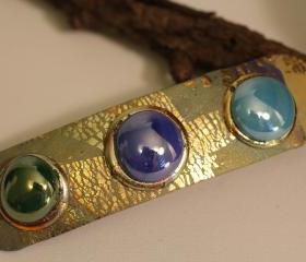 Barrette, Hair clip, boho, gypsy, hippie, gold, gilt, stones, hair accessory, formal, holiday, dressy, unique