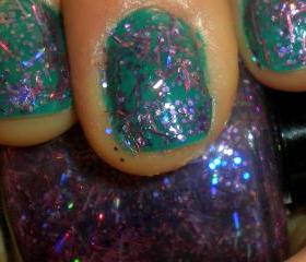 Nail Polish - WISTERIA - Spring Collection - Purple - Lilac - Glitter Nail Polish - 0.5 oz Full Sized Bottle