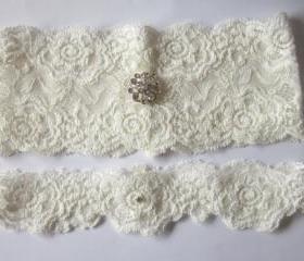 Bridal Garter Set- Now Available in IVORY (including toss garter) Special Offer for Limited Time ONLY 15% Off