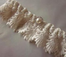 Bridal Garter - NEW 2012 Range - Vintage Inspired Garter Set - Ivory Back in Stock :)