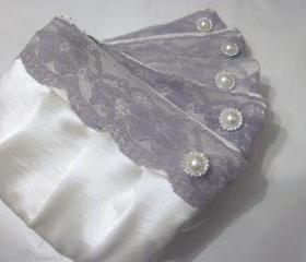 Wedding / Bridal / Bridesmaid Clutch - Ivory Clutch with hidden Wristlet - Perfect Bridesmaid Gift (available in all colours)