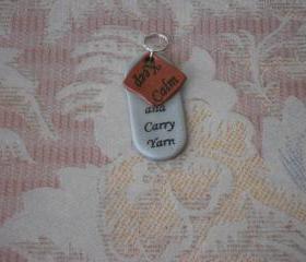 Keep Calm and Carry Yarn Key Fob