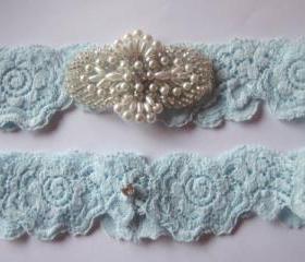 Bridal Garter - Luxury - Simply Chic Something Blue Garter - The Original Simply Chic Garter