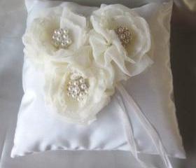 Stardust Wedding Ring Pillow - Ivory (available in all wedding colours) - Special Offer for Limited Time ONLY 15% Off