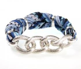Bangle Bracelets Womens Bangles Bracelet Cuff Fabric Braided Jewelry Friendship Tribal Infinity Boho Cool Chic Olympian Saphire Blue Grey