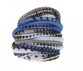 Boho Chic Jewelry Friendship Bracelet Chunky Bangle Braided Olympian Saphire Blue Royal Black Cuff Women Tribal Hipster Bangles Bracelets
