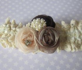 Bridal Garter (including toss garter) - Vintage Inspired with a modern twist
