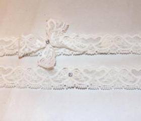 SPECIAL OFFER 50% OFF Bridal Garter Set - Simply Love Birds Lace Garter