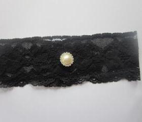 Simply Chic Bridal Garter - New Black Lace - Single Garter - Special Offer for Limited Time ONLY 20% Off