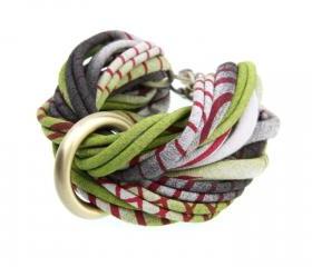 Braided Friendship Bracelet Bangle Fabric Cuff Jewelry Women Knot Tribal Wrap Arm Chunky Boho Stack Bangles Bracelets Green Black Burgundy