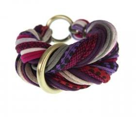Braided Bracelet Bangle Fabric Cuff Jewelry Friendship Chunky Women Knot Tribal Boho Stack Bangles Bracelets Eggplant Purple Raspberry