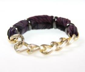 Bangles Fabric Womens Bracelet Braided Cuff Jewelry Friendship Tribal Wrap Eggplant Boho Stacking Cool Stack Bangle Bracelets Purple