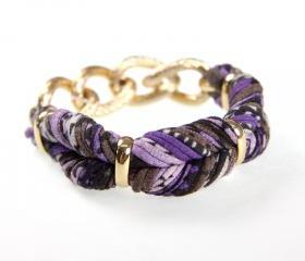 Bangles Fabric Womens Bracelet Bangle Braided Cuff Jewelry Friendship Knot Tribal Infinity Boho Stack Cotton Bracelets Eggplant Purple Brown