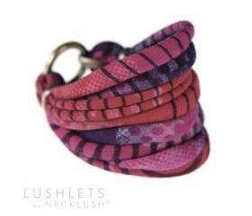 Friendship Bracelet Bangle Braided Chunky Fabric Cuff Jewelry Women Tribal Stack Bangles Bracelets Raspberry Eggplant Purple Red Silver