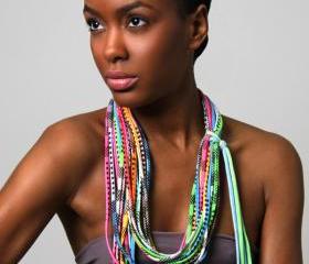 Neon Summer Scarf bohemian tribal necklace hipster jewelry Spring Scarf Summer Fashion