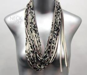 Brown Scarf Fashion Necklace Leopard Print Brown Infinity Scarf Womens Tribal Summer Spring Scarf Summer Fashion