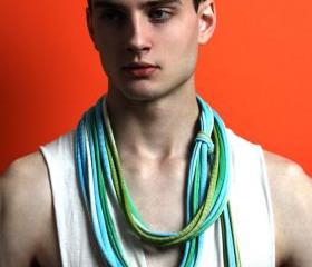 Circle Scarf - Infinity Scarf - Spring Fashion - Thick Strand Fabric Necklace - Mens Womens Summer Fashion Spring Scarf