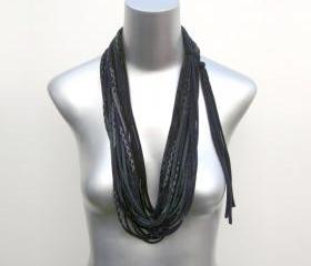 Black Scarf fashion fabric jewelry necklace accessories Summer tribal Spring Scarf Summer Fashion