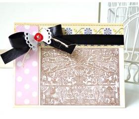 A Scherenschnitte Scene card