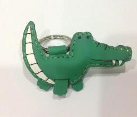 Amy the Alligator leather charm ( Green )