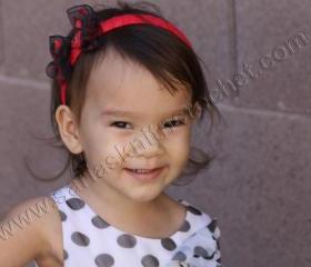 Red Valentine Hairband for Little girls- Valentines Headband