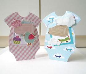 Twin Baby Onsie card 