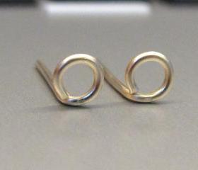 Tiny Circle Post, Tiny Silver Circle Studs Earrings, Gold Circle Earrngs, Circle Stud Earrings