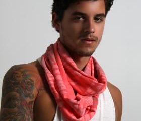 Coral Infinity Scarf Circle Scarf Scarves by Necklush - Loop Spring Scarf Unique
